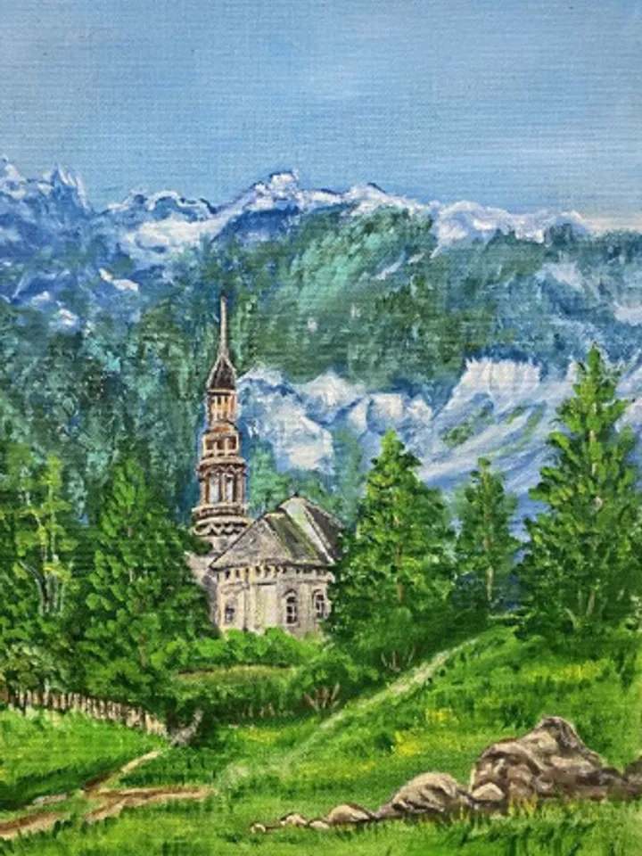 Painting “Summer Landscape”, oil, size 48x68cm