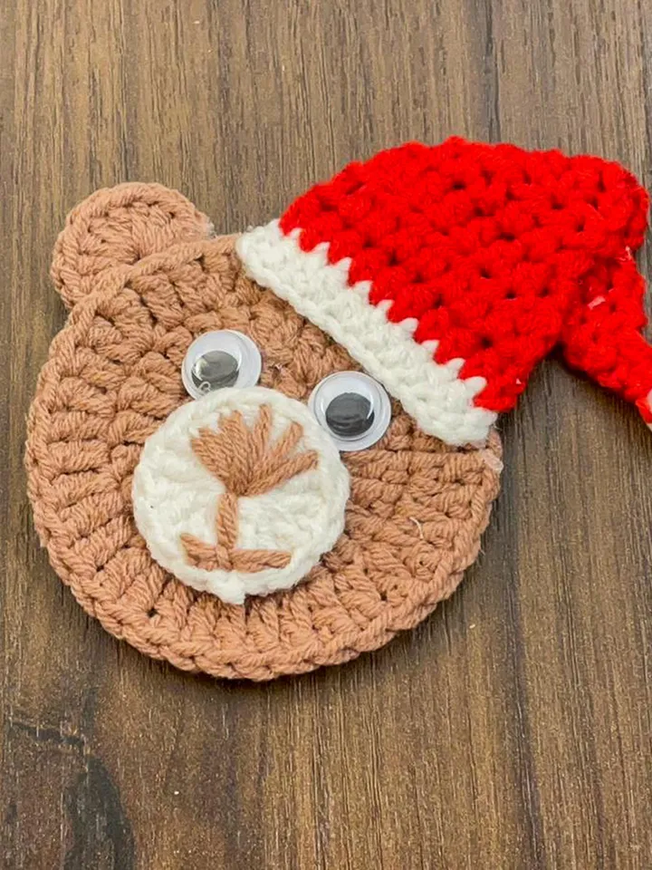 Crochet Santa Hat Pattern, Adorable Christmas Ornament Design for Beginners, Instant Download for Christmas Crochet PDF pattern