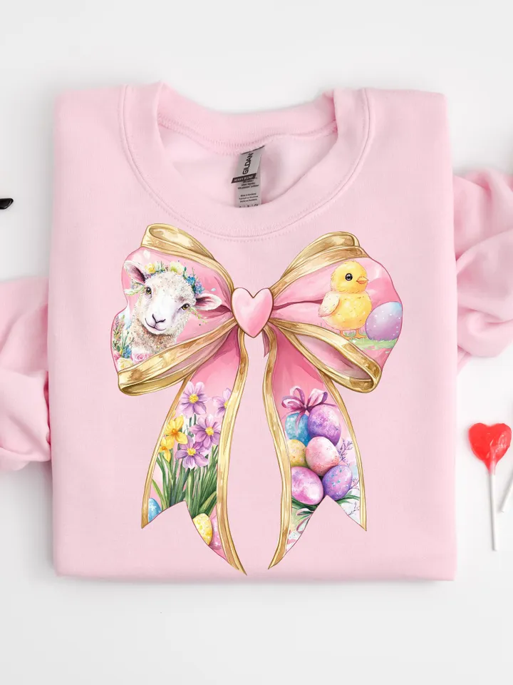 Easter Coquette PNG, Happy Easter Png, Bunny Bow Png, Retro Easter Png, Easter Bunny Png, Floral Spring Png,Easter Shirt Design, Girl Easter