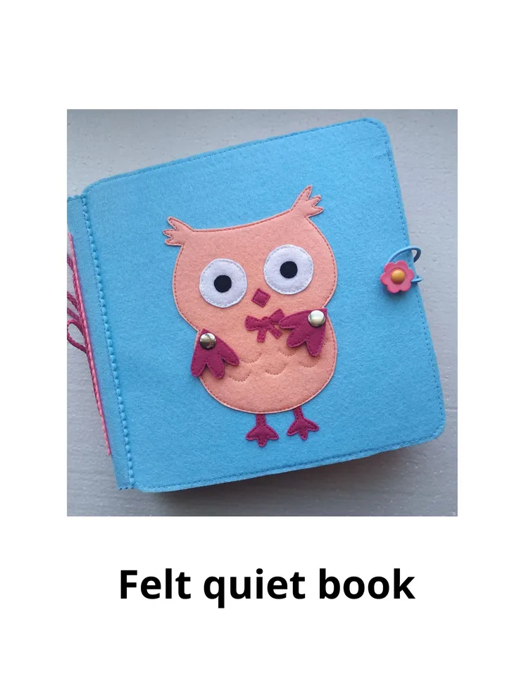 Felt quiet book, Montessori quiet busy book, Sensory baby toy, Travel activity toys, Animals quiet book dollhouse