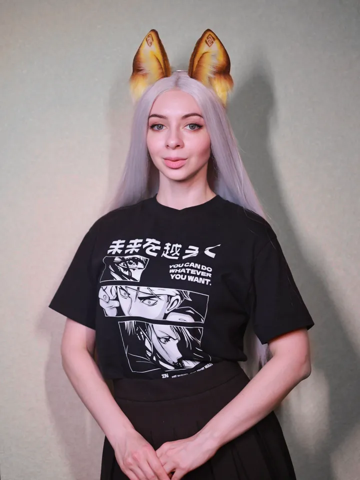 Geo Genshin Impact faux fur cat ears on headband