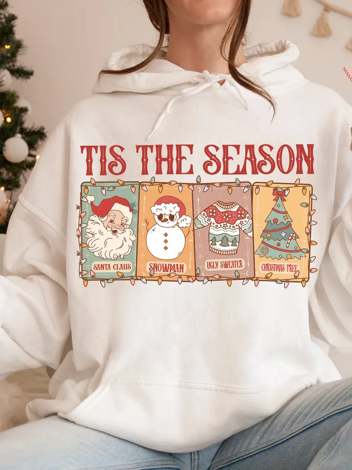 Retro Tis The Season PNG, Tarot Vintage Santa Claus Png, Groovy Christmas png, Christmas Shirt sublimation, Merry Christmas png, Christmas
