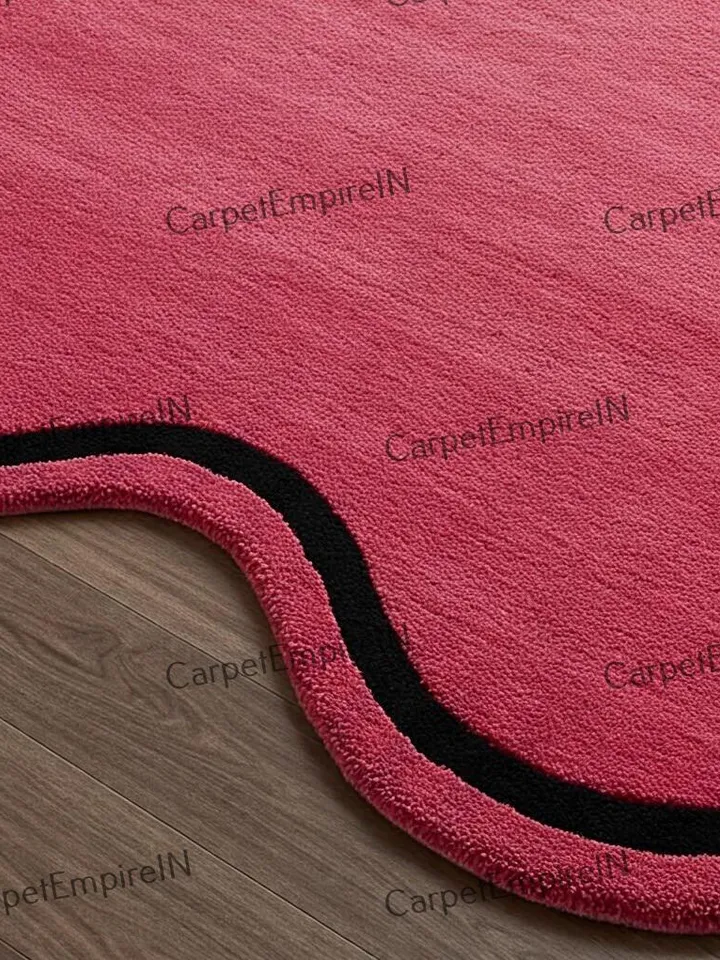 Pink irregular rug - Modern Asymmetrical Floor Rug, Unique Shape Rug, Living room rug,Bedroomrug, 3x5,4x4,4x6,5x7,6x9,10x10,8x10,9x12,10x14