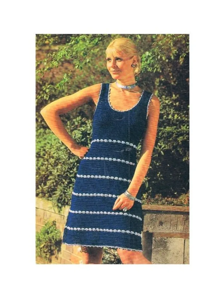 Crochet dress, women dress crochet pattern, 4 ply dress crochet, summer dress pdf
