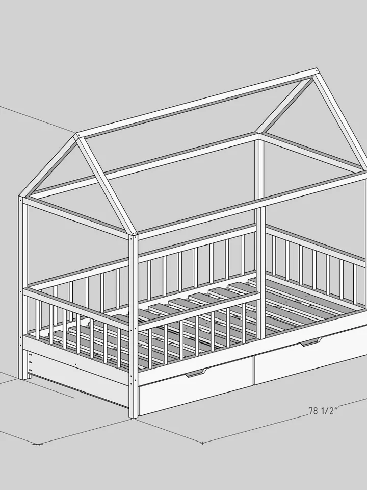 House Bed Plan, PDF, DIY