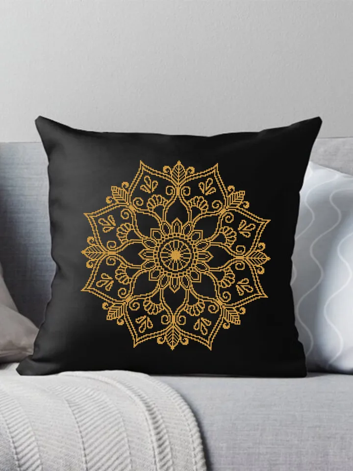Flower mandala cross stitch pattern download PDF Simple mandala digital Monochrome cross stitch Modern cross stitch DIY Home decor #M179