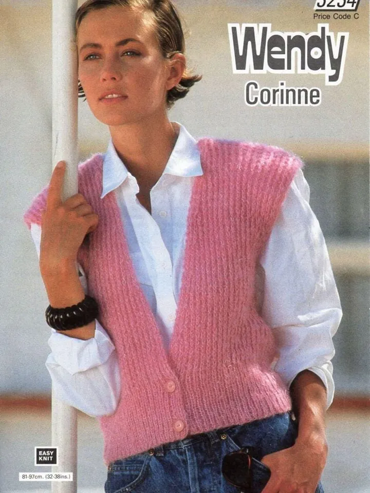 Knitting pattern waistcoat, women waistcoat pattern, vest pattern, sleeveless cardigan, chunky bulky pdf