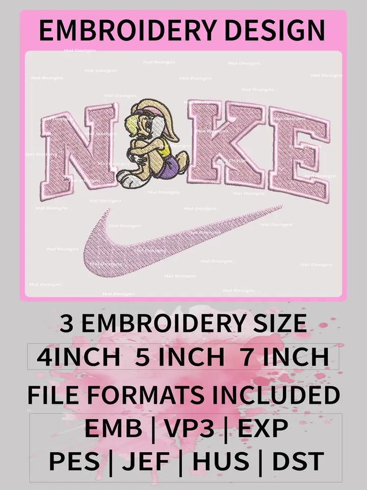 Nike Lola Bunny Embroidery Designs, Lola Bunny Machine Embroidery Design, Nike Embroidery Design, Embroidery Machin