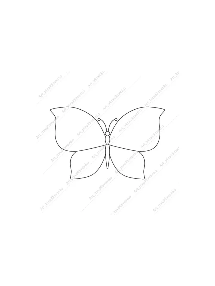 Butterfly 5 vector doodle EPS
