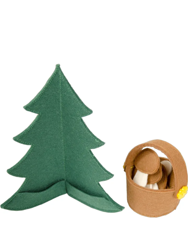 3D trees from felt, Pattern and Tutorial, PDF and SVG