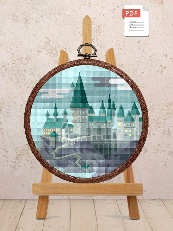 Magic School Cross Stitch Pattern, Movies Cross Stitch Pattern, Movie Pattern, Wizards Cross Stitch Pattern, TV Cross Stitch Patterns #mv005