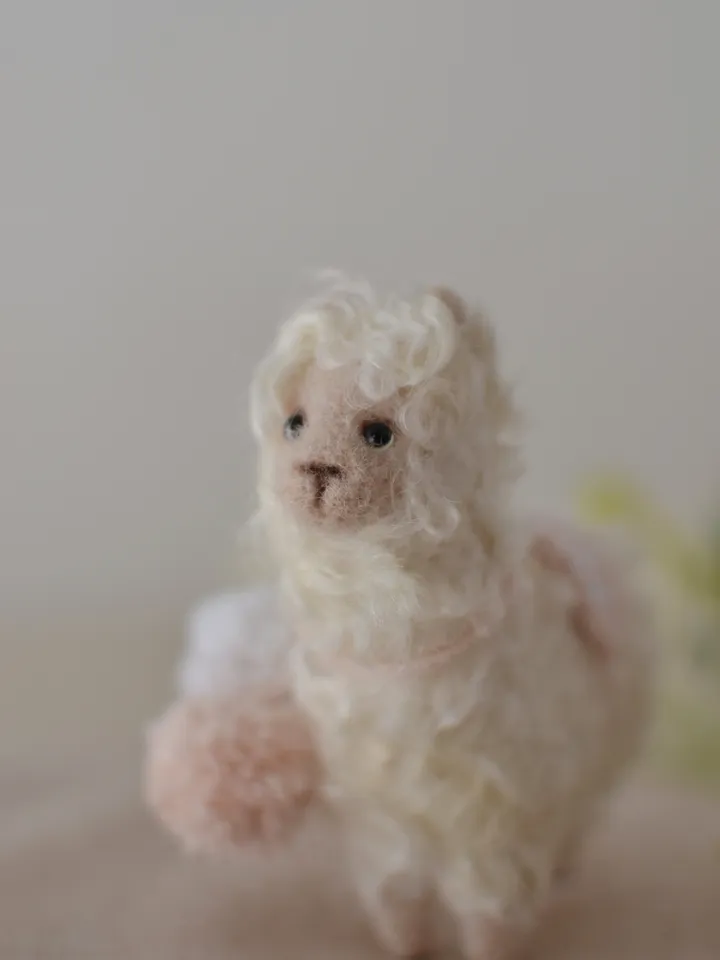 Handmade alpaca (llama) interior toy