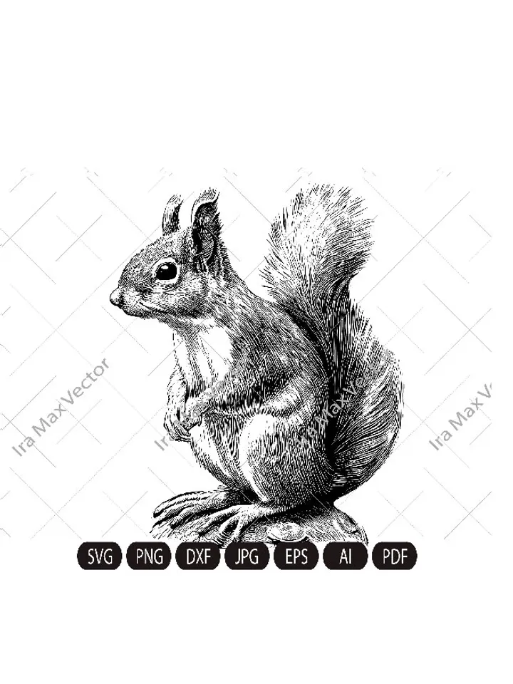 Squirrel SVG, Squirrel shirt, Squirrel png,Squirrel vector, Squirrel detailed,Squirrel poster, Squirrel download