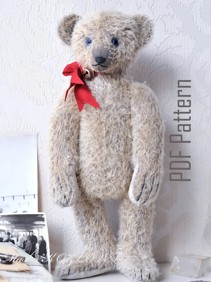 PDF Sewing Bear Pattern and Instructions 33cm Steiff like Teddy Bear/Antique 1908 Bear Toy Sewing/old teddy bear