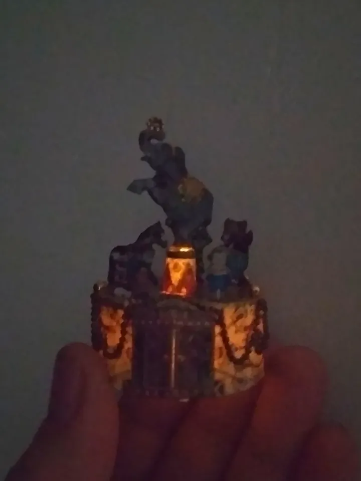 Doll circus. Animals in circus.Illuminated circus.1:12 scale.