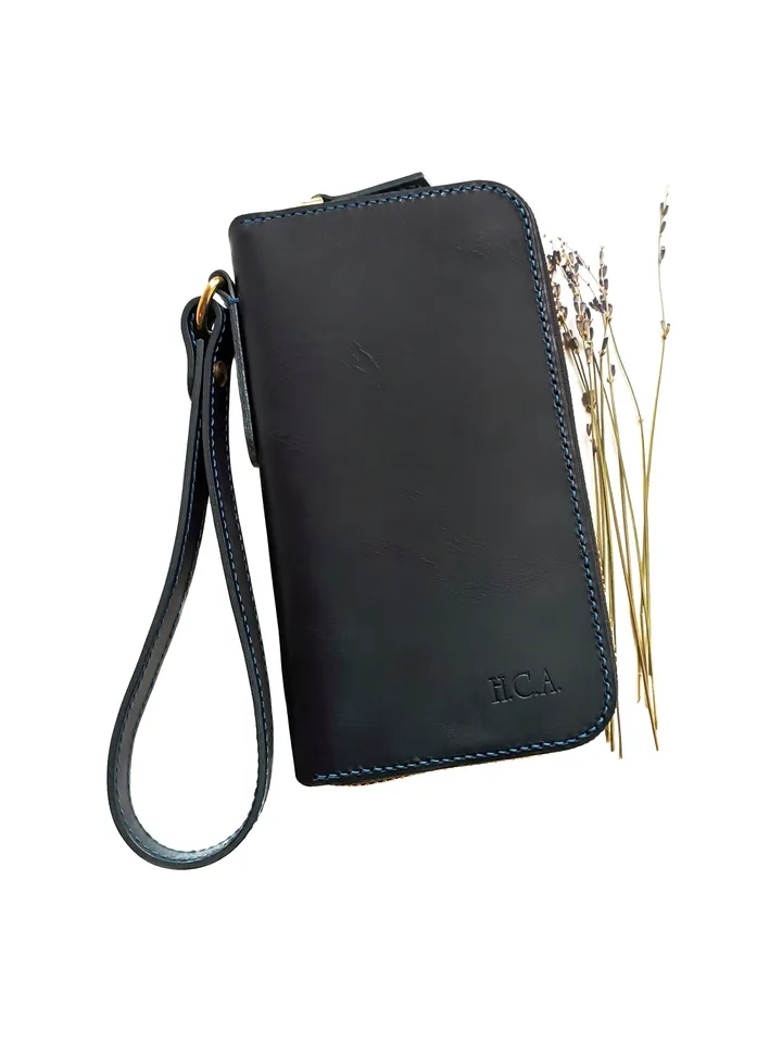 Pattern of a men's clutch with a zipper - Download PDF & video TUTORIAL Punch pitch 5 mm