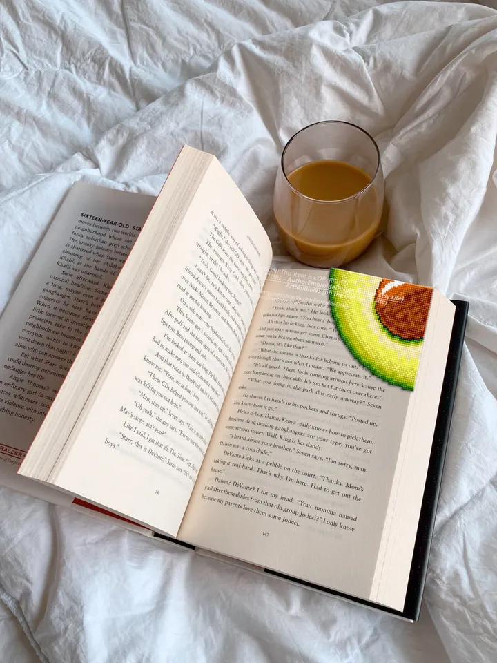 Corner bookmark cross stitch pattern PDF download Avocado cross stitch chart, Tropical Fruit bookmark corner digital PDF Avocado lover #B243