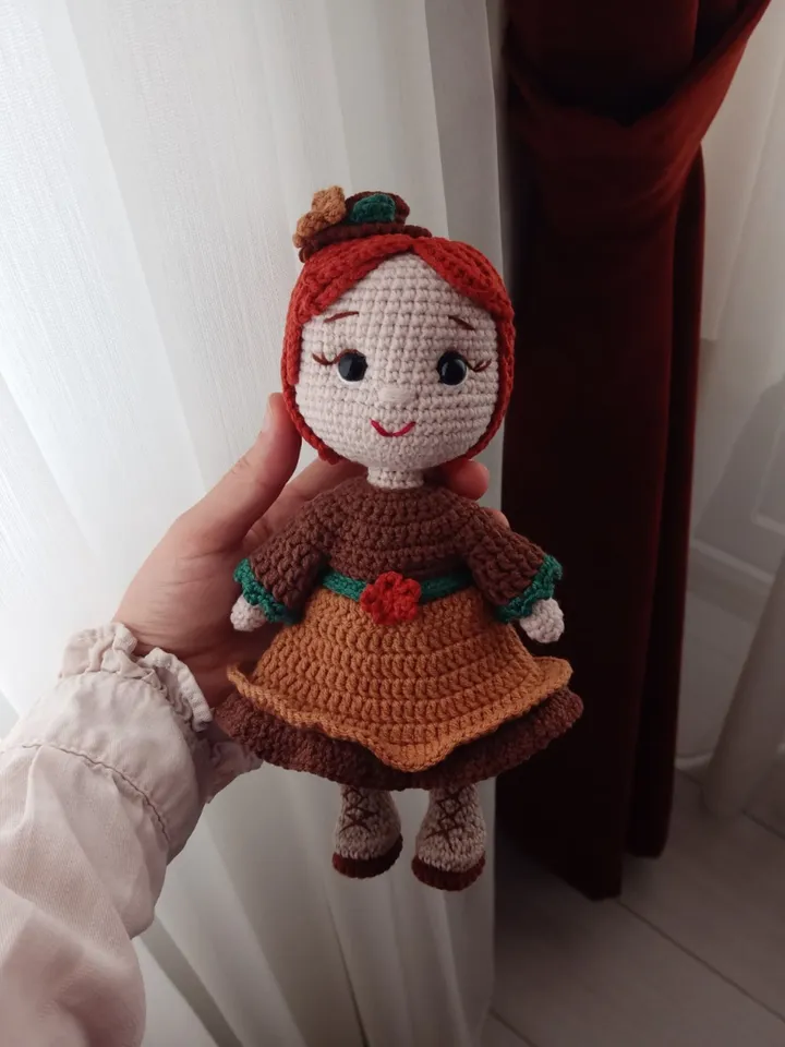 Crochet Amigurumi Doll Pattern, Doll English Pattern, Removable Clothes, Cute Doll Amigurumi Pdf, Handcrafted Doll, English Pattern