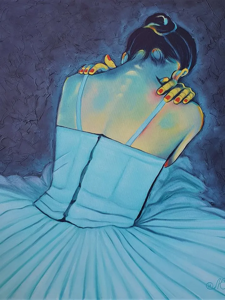 Ballerina Painting Woman Original Art Dancer Wall Art Oil Painting Canvas Art