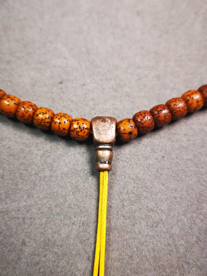 Gandhanra Tibetan Guru Bead,Mini Size T-drilled 3-Hole Prayer Bead,Mala Bead,Connector Bead for Buddhist Bead Accessories