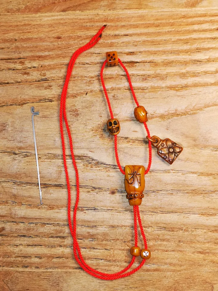 Gandhanra Bone Carved Tibetan Mala Decor Beads Set,include Guru Bead, Marker Bead,Tassel Bead ,Bead Clip,String and Crochet,DIY Prayer Bead