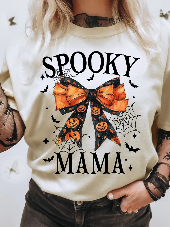 Spooky Mama Png, Coquette Halloween Png, Spooky Season Png, Retro Halloween Png, Spooky vibes Png, Fall Png, Halloween Shirt Coquette png