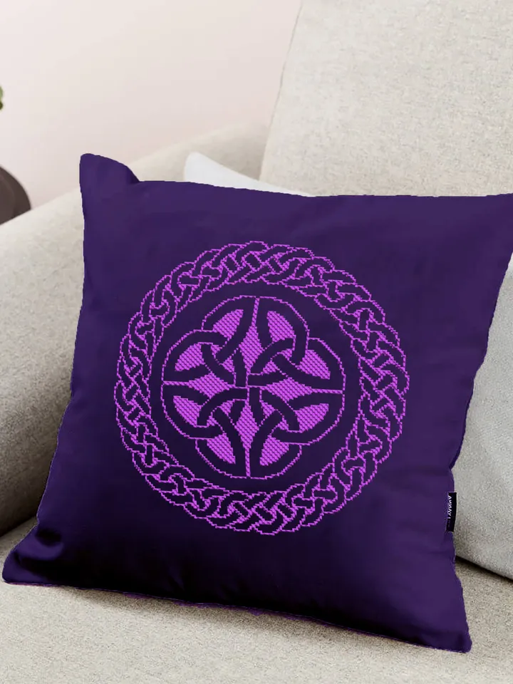 Celtic knot cross stitch pattern download PDF Mandala pattern digital PDF, Monochrome cross stitch chart, Celtic embroidery, Home decor #M70