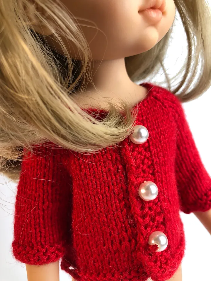 Paola Reina Doll 3 ITEMS Set: Exclusive Handmade Outfit - Sundress, Sweater, Shoes