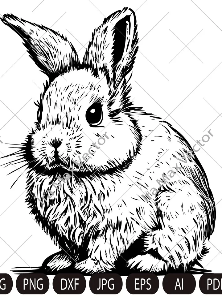 Rabbit SVG, Bunny monogram, easter , hunter svg,rabbit cut file, peeking animal clipart, face Vector image, Head Printable art, png, dxf