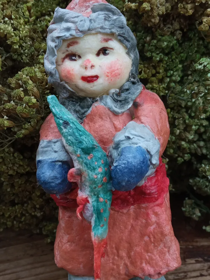 Art doll Collectible Fish Boy Pendant: Emely's Handmade Masterpiece Christmas decorations
Christmas tree toy. Christmas ornaments. Holiday gifts
