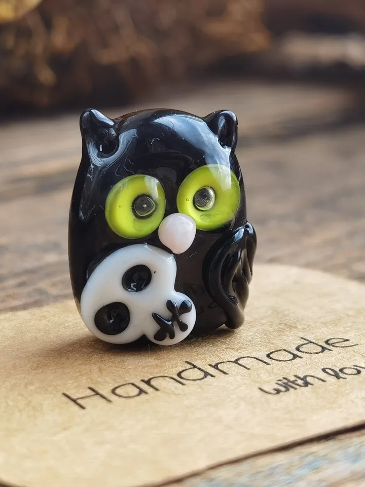 Glass figurines Miniature Owl figurine Tiny owl glass owl gifts graduation gifts Tiny glass animals terrarium figurines Animal figurines