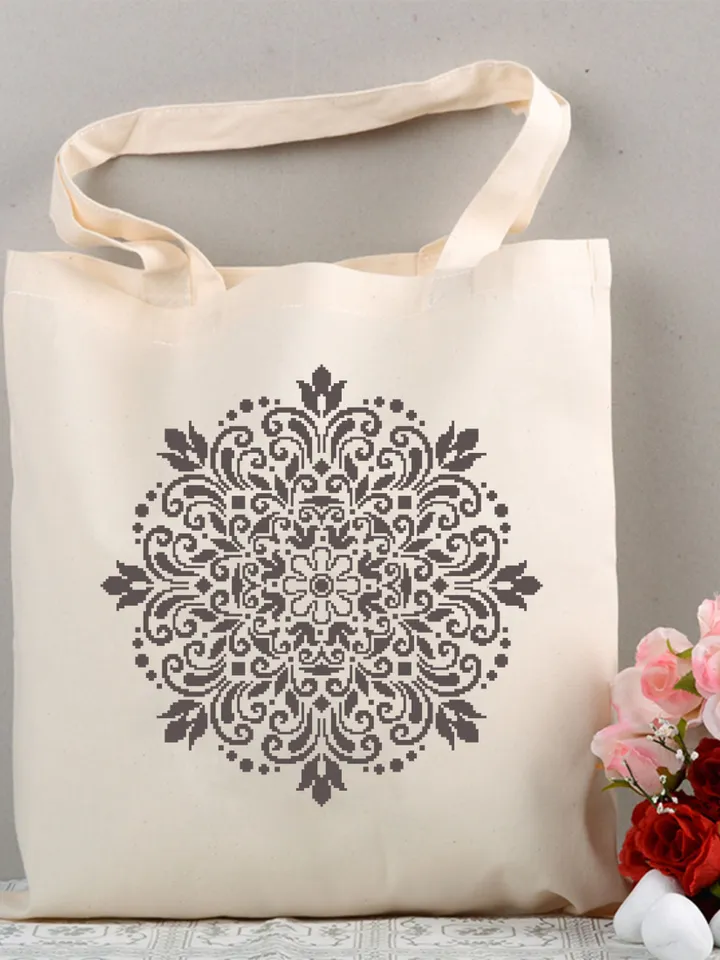 Flower mandala cross stitch pattern download PDF Simple mandala digital Monochrome cross stitch Modern cross stitch chart Home decor #M160