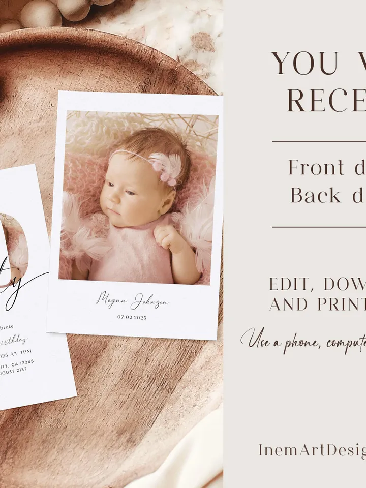 80th Birthday Invitation Template 80th Digital Invite Instant Download Eighty Year Old Minimalist Boho Eighteeth Birthday Printable Canva