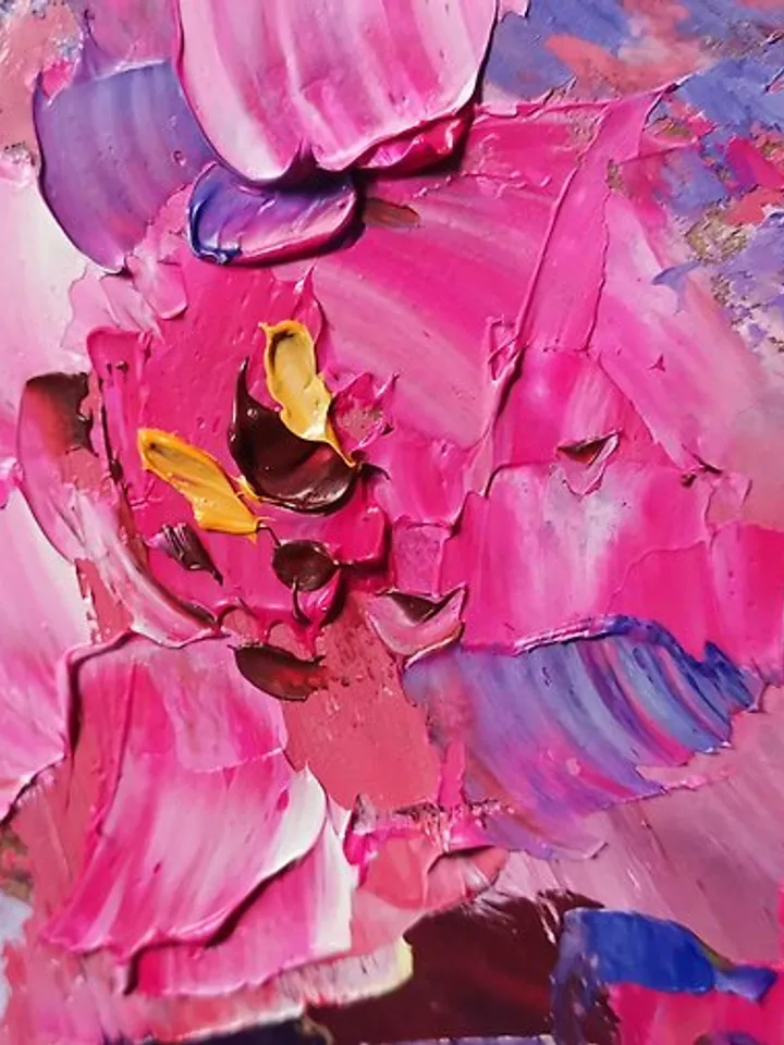 Peonies Painting Flower Original Painting Impasto Oil Painting Floral Art