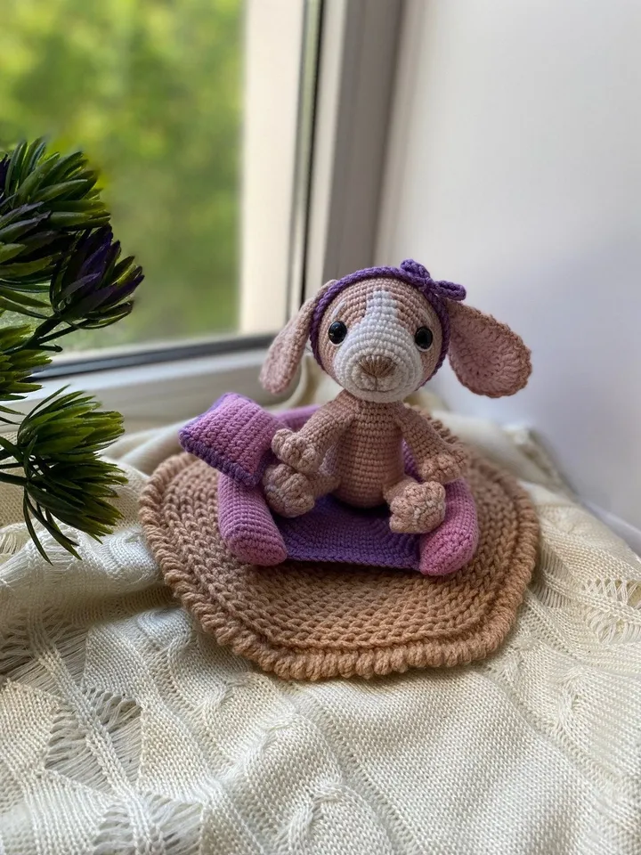 PDF Crochet pattern Spaniel Dog in a dog bed, Amigurumi dog, Crochet puppy, dog crochet pattern, puppy crochet pattern, Animal Toy Pattern