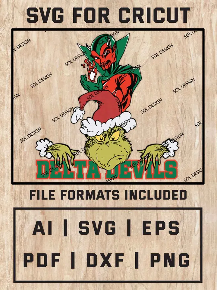 Grinch Mississippi Valley State Delta Devils SVG, NCAA SVG Design, NCAA Valley State SVG, NCAA Delta Devils Cricut, Christmas Svg, Grinch svg, Digital Download