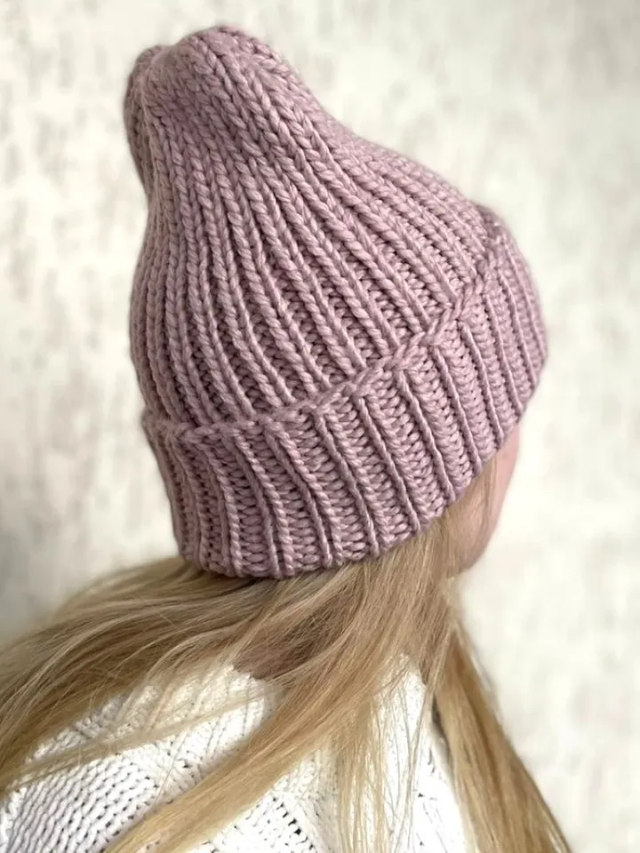 Warm handmade knitted hat