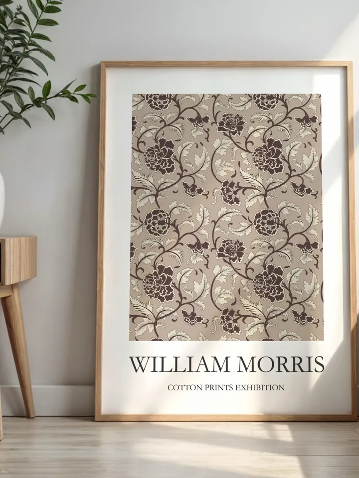 Vintage William Morris Poster Museum Style Wall Print Textile Pattern Digital Art Home Gallery Decor Classic Interior Design Piece Download
