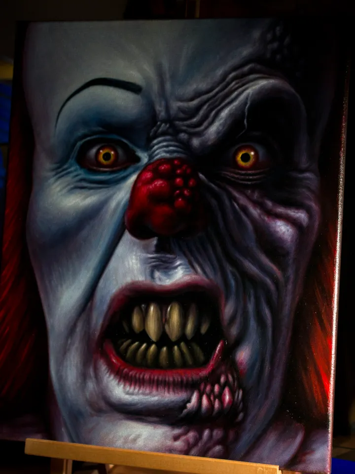 Oil painting Pennywise It