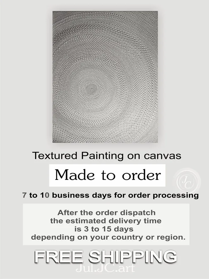 Glittery Silver Painting Textured artwork Silver Abstract Wall Art Original painting Modern Wall decor