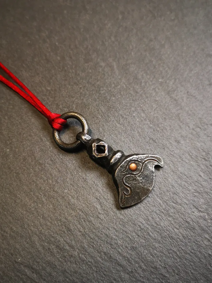 Gandhanra Handmade Tibetan Kartika Amulet Pendant,Kartrika(knife of the dakinis), Trantic Buddhism Ritual Implement, 1.1"