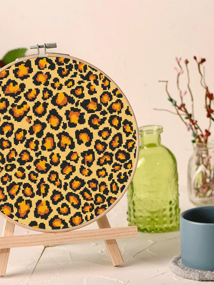 Leopard background cross stitch pattern PDF Animal skin pattern design, Leopard print Instant download PDF, Modern cross stitch chart #K7