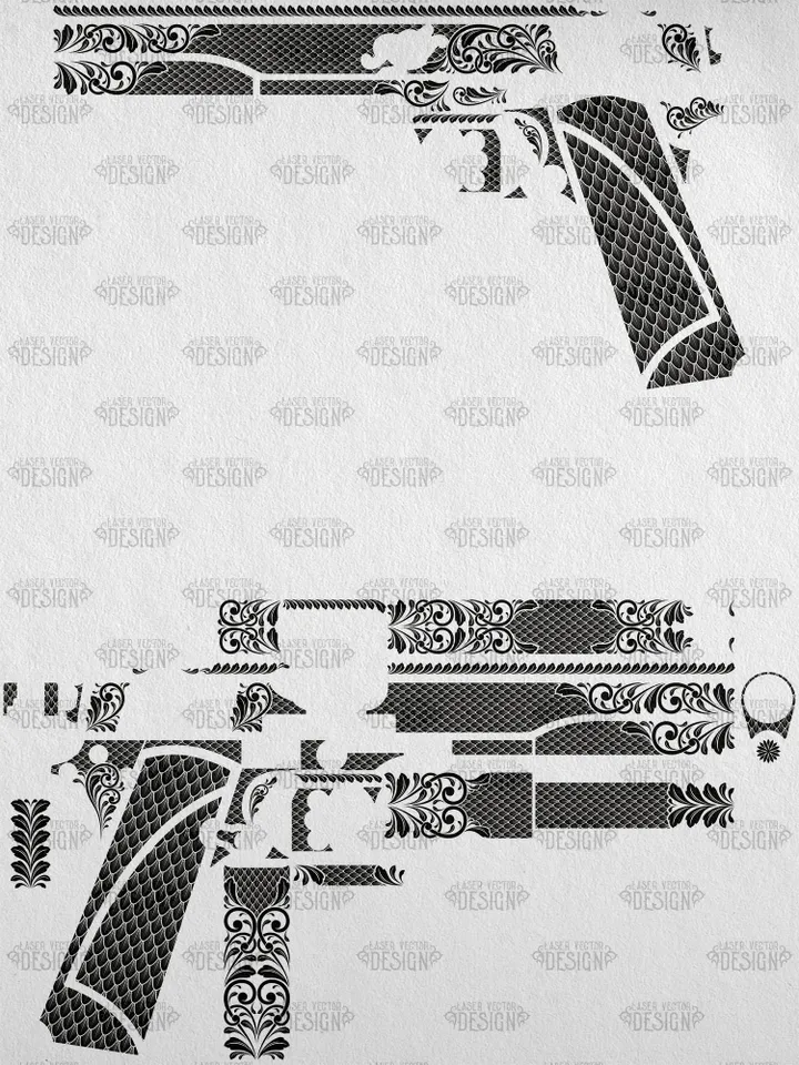 VECTOR DESIGN Kimber Stainless Target 6 in Scrolls and scale