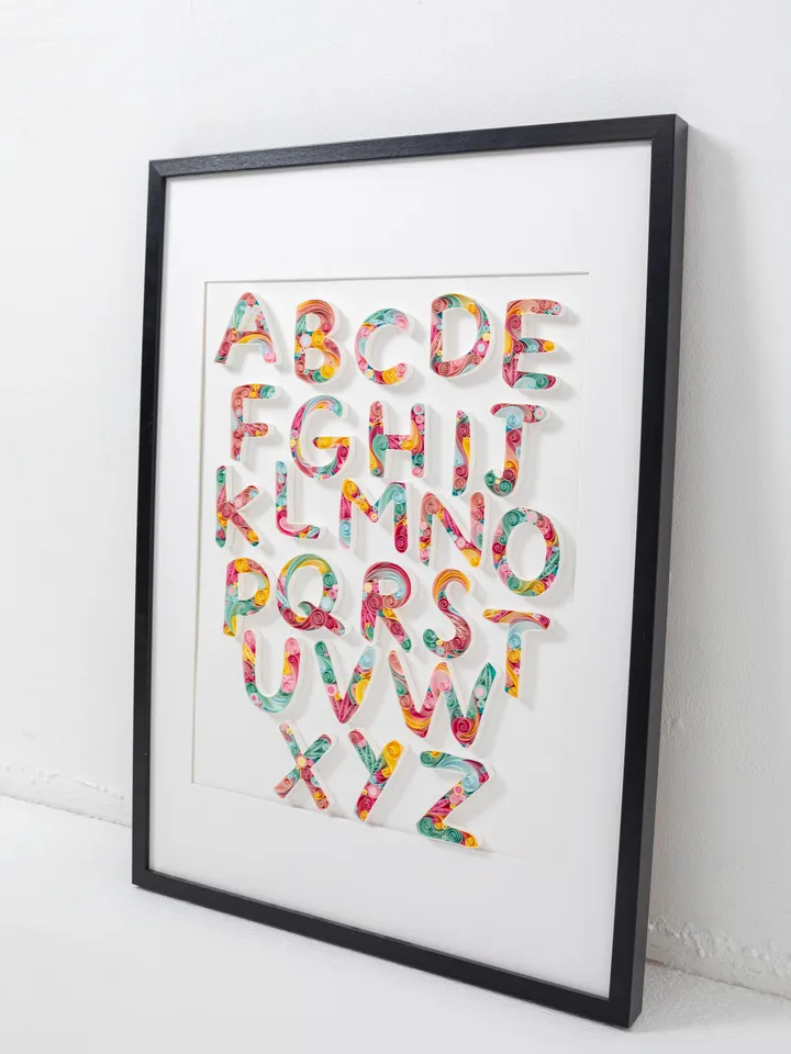 Original quilled Alphabet A-Z | Quilling Art | Wall Art