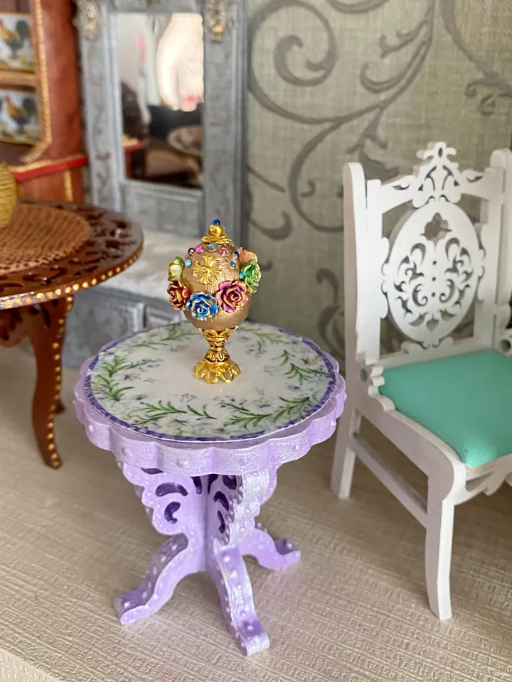Faberge egg. Easter Egg. Miniature. 1:12.
