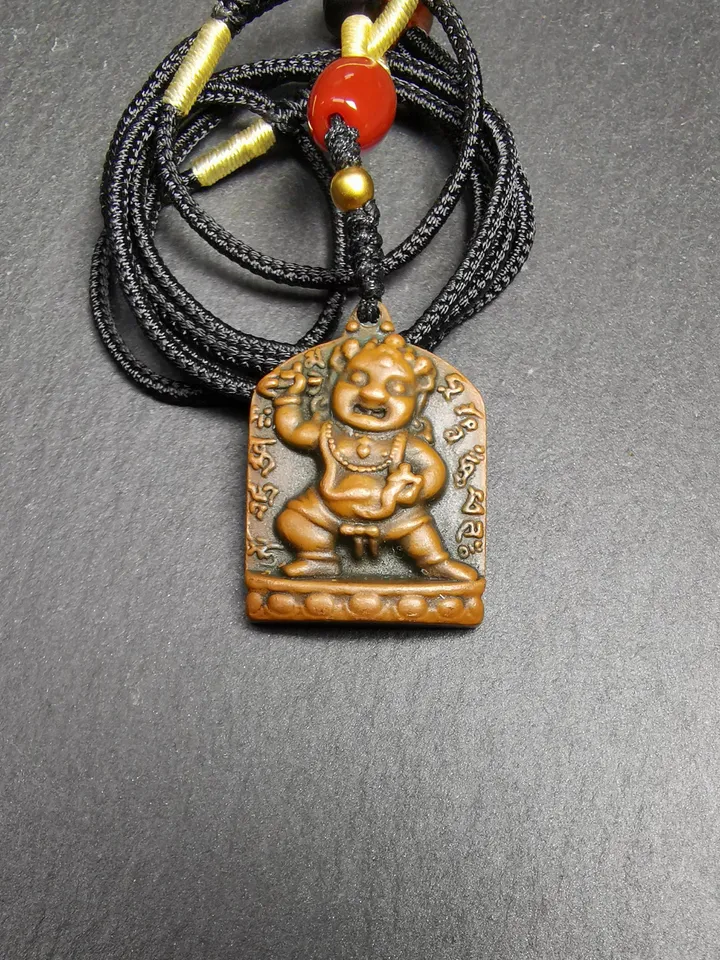 Gandhanra Vintage Tibetan Buddhism Statue Pendant,Vajrapani Amulet Badge,the Protector and Guide of Gautama Buddha,Made of Copper