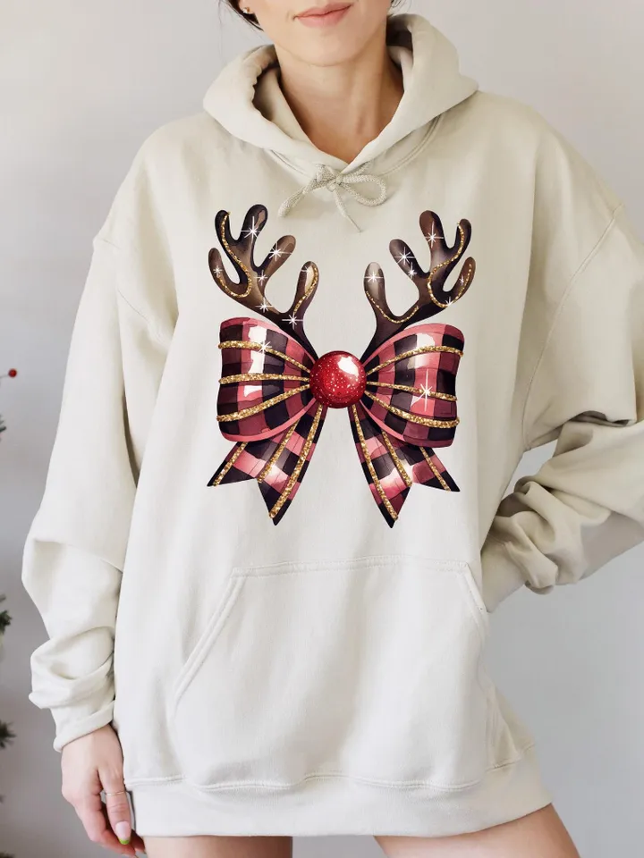 Christmas Coquette Bow Png, Coquette Christmas Png, Reindeer Bow Png, Christmas Sublimation Design, Christmas Shirt Design, Santa Png