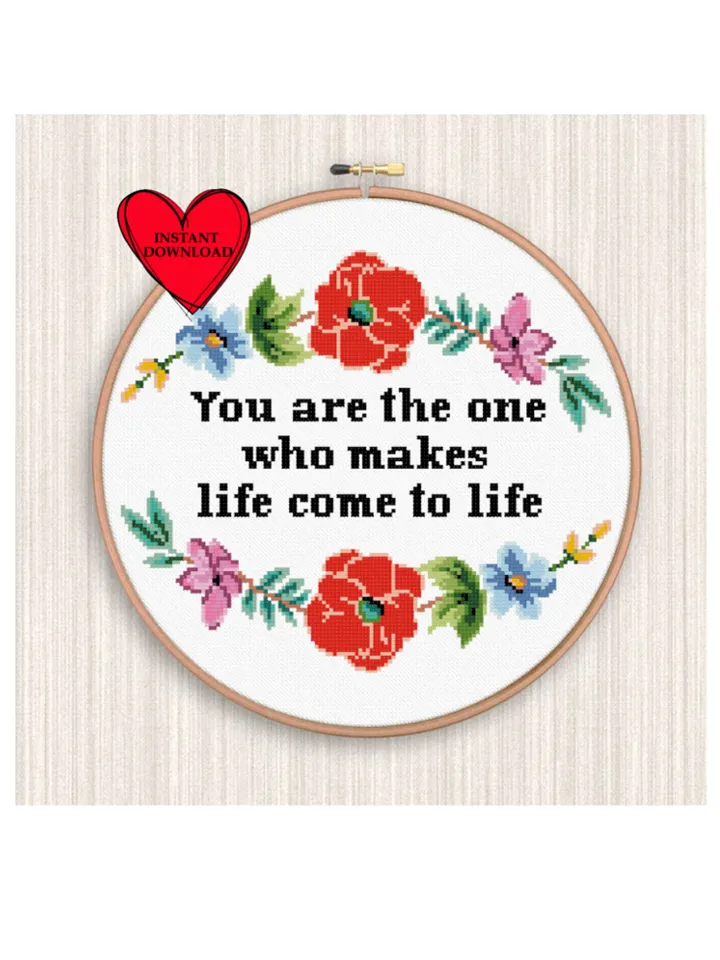 Soulmate Quote Cross Stitch Pattern, Soulmate gift Cross Stitch Pattern, You are the one cross stitch pattern