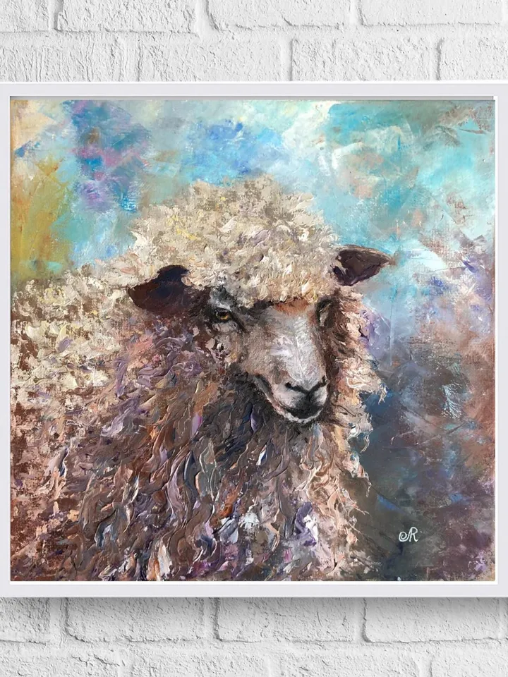 Sheep Original Painting Animal Oil Paintings Sheep Wall Art Rustic Paintings