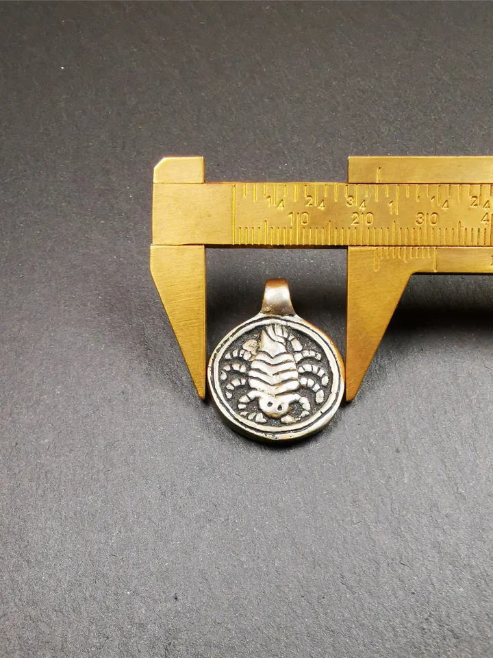 Gandhanra Handmade Tibetan Amulet,Scorpion Guru of Padmasambhava, Buddhist Scorpion Pendant, Made of Brass,0.87&quot;
